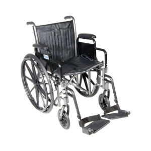 Silver Sport 2 Wheelchair, Detachable Desk Arms, Swing away Footrests, 16" Seat
